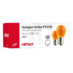 Lâmpada 12V 21W BA15s Laranja (caixa 10 unidades) Amio