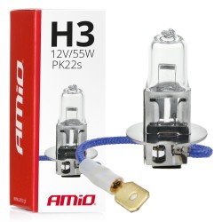 Lâmpada Halógena H3 12V 55W com filtro UV (E8) AMIO