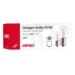 Lâmpadas P21W BA15s 24V 10 un (E8) AMIO