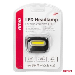 Lanterna de Cabeça COB com 3 pilhas AAA 150 Lúmens IPX3 AMIO
