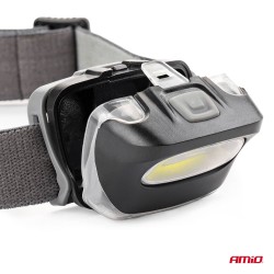 Lanterna de Cabeça COB com 3 pilhas AAA 150 Lúmens IPX3 AMIO