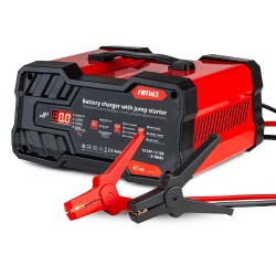 Retificador com Função de Partida Carregador de Bateria 12V 24V máx 12A boost 75A 12V AMIO