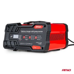 Retificador com Função de Partida Carregador de Bateria 12V 24V máx 12A boost 75A 12V AMIO