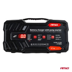 Retificador com Função de Partida Carregador de Bateria 12V 24V máx 12A boost 75A 12V AMIO