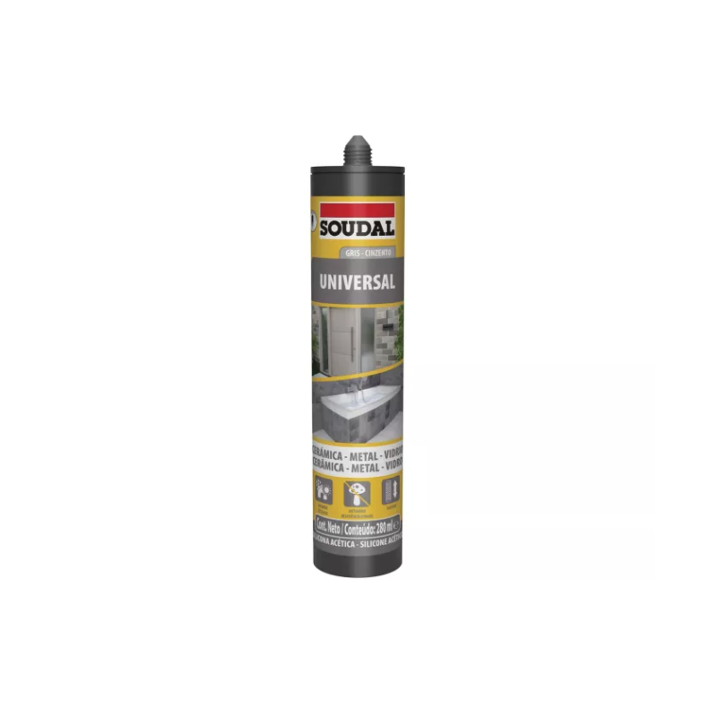 Silicone Universal Acético Cinzento 280ml