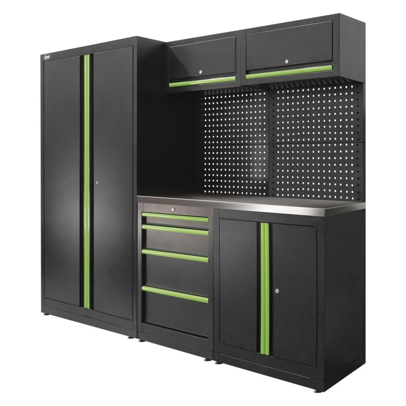 CONJUNTO DE MÓVEIS MODULARES (13 PEÇAS) - CONJUNTO COM ARMÁRIO DE DUAS PORTAS