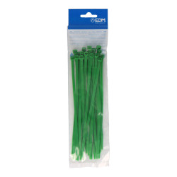 Abraçadeiras verdes 200x4,8mm nylon de alta qualidade (blister 25 unid.) edm