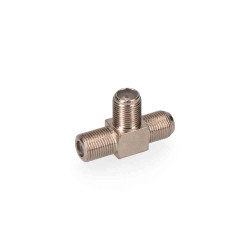Conector "f" ficha tripla macho em "t" edm embalada