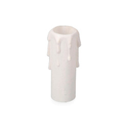 Vela média para casquilho e14 branco (retractilado)