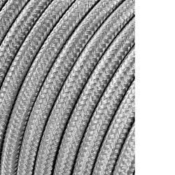 Carretel de cabo cordão tubular h03vv-f 2 x 0,75 mm prata, 25 m