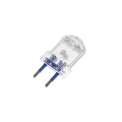 Pack 2 unidades ficha europeia transparente bipolar 10a 4mm 250v