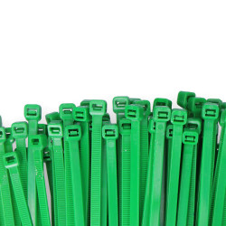 ABRAÇADEIRAS VERDES 385x4,8mm (SACO 100 unid.) NYLON DE ALTA QUALIDADE