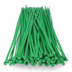 ABRAÇADEIRAS VERDES 385x4,8mm (SACO 100 unid.) NYLON DE ALTA QUALIDADE