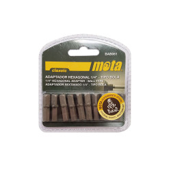 Pack 10 adaptadores hexagonais t. bola 25mm 1/4" 10 unid. bab061 mota