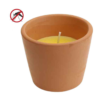 Vela de citronela terracota ø5,5x5cm euro/uni