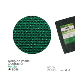 Malha de ocultaçao cor verde 90g 2x10m