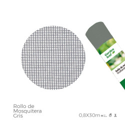 Rolo de rede mosquiteira cor cinza 0,80x30m