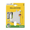 Enrolador de exterior branco giratorio 180° com 5 m de fita 28 x 159 x 120 mm
