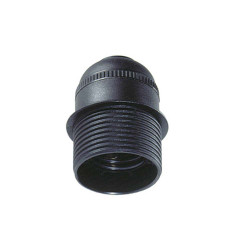 Casquilho com semirosca e27 preto solera 6829ctn