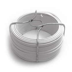 Arame plastificado branco n° 6, 240 gr, calibre 1,40 mm x 50 m