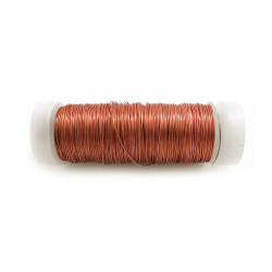 Arame plastificado com bobina n° 6 cobre, calibre 0,40 mm x 50 m