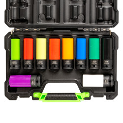 KIT DE 10 CHAVES DE IMPACTO DE 1/2"