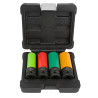 CONJUNTO DE 4 CHAVES DE CAIXA DE IMPACTO PARA RODAS DE LIGA LEVE - 1/2''