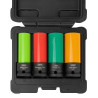 CONJUNTO DE 4 CHAVES DE CAIXA DE IMPACTO PARA RODAS DE LIGA LEVE - 1/2''