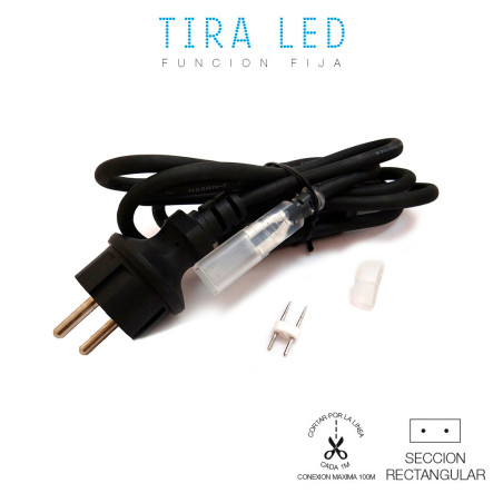 Kit conexão a corrente 220v 1,5m para tira led edm