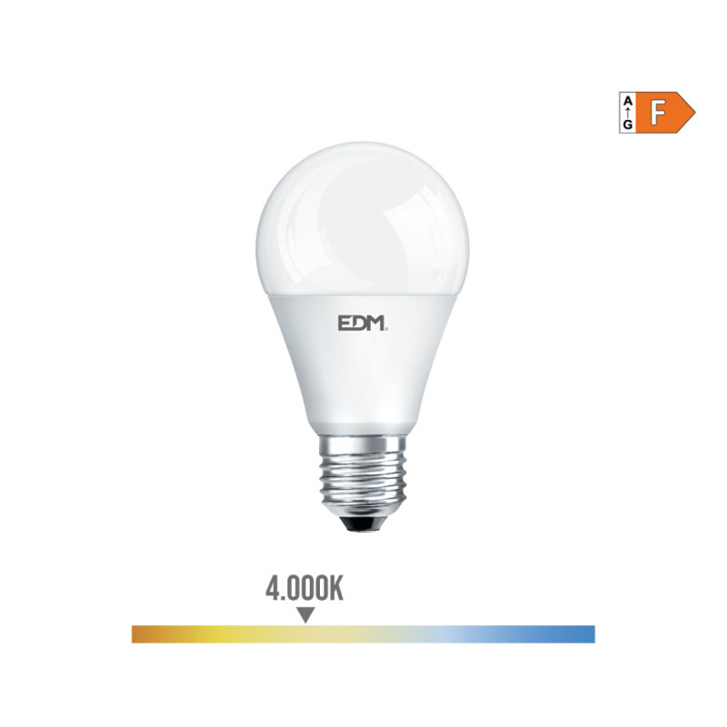 Lâmpada standard led e27 10w 932lm 4000k luz dia ø6x10,8cm edm